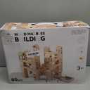 Wooden Marble Run for Kids Ages 4-8  80 Pieces Marble Rush Track Maze Construction Toy, STEM Building Blocks, Educational Gift for Boys & Girls