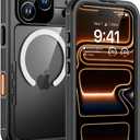 Lanhiem Magnetic for iPhone 17 Pro Max Case, IP68 Waterproof Dustproof, Built-in Screen Protector [Compatible with Magsafe] Heavy Duty Rugged Cover Full Body Phone Case, 6.9 inch, Black