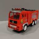 Ynanimery Large Fire Trucks for Toddlers 3-5, Toy Trucks for Toddlers Boys 3 4 5 Birthday Gifts, Kids' Play Truck with 4D Lights & Real Firetruck Siren Sound - Automatic Bump Go Technology