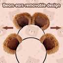 10 x Chipmunks Costumes Set,Chipmunk Ears Headband Black Round Frame Glasses,Fluffy Animal Hairband for Halloween Costume Accessories,Cosplay Party Supplies