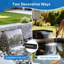 12" Pond Waterfall Kit, 660GPH Ultra Quiet Pump, 304 Stainless Steel Spillway, 9.8FT Freeze-Proof Tubing & 16.4FT Cord - Complete Water Feature Set for Garden, Koi Pond & Backyard Decor