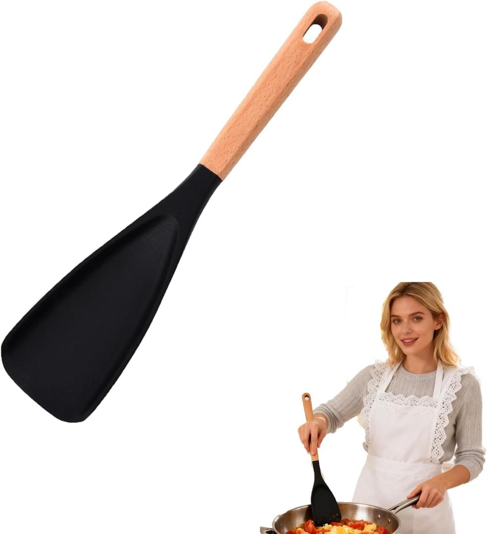 Multifunction Spatula Cooking Cedar and Ash Spoon11.4" (Black), One Size