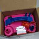 Growsun Electric Balloon Pump Air Inflator Portable Automatic Dual Nozzle Balloon Blower 110V 600W for Birthday Baby Shower Balloons Party Decorations (Rose Red)