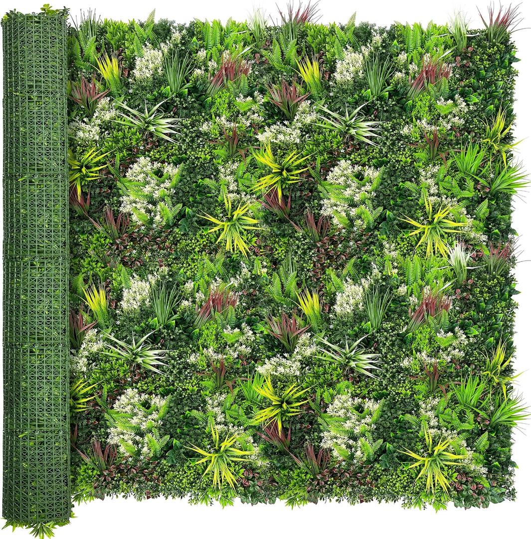 ODTORY Artificial Ivy Hedge Roll, 80"×120"(67 sqft) Greenery Backdrop
UV-Anti, Faux Grass Wall Panels, Fake Plant Privacy Fence Screen, Indoor/Outdoor, Garden Balcony Patio Decoration