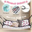 Shappy 5 Pcs Pet Hammock for Cage Hanging Pet Hammock Bed with Metal Hooks Cats Ferret Soft Bed Suitable for Guinea Pig Hamster Gerbil Kittens Cats Cage(Cute)