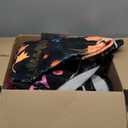 Terrug Floral Large Area Rug for Living Room, 5x7 Black Washable Rug Boho Ultra-Thin Carpet, Soft Non Slip Stain Resistant Vintage Rug for Living Room, Bedroom, Dorm, Dining Room, Office