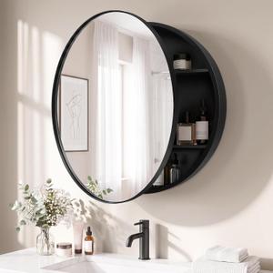 24 Inch Round Medicine Cabinet Mirror