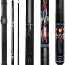 HomeSeason 58" Pool Cue Stick 18oz Billiard Birch Wood 13mm Tip Cue Sticks Professional Low Deflection Pool Sticks with Cue Case