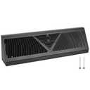 18 Inch Baseboard Register (Duct Opening Size) - Baseboard Vent Covers for Home - Easy Adjust Air Supply Lever Floor Baseboard Diffuser (Black)