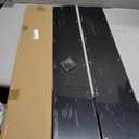 2pcs Door Kick Plate, 6 x 34 Inches Aluminum Kick Plate Door Plate, 2 mm Thickness, for Exterior Front Door or Back Door, Black