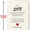 4 x To My Son, Birthday Card for Son, Son Birthday Card, Birthday Card Son, Birthday Card Son, Happy Birthday Son Card, To My Son from Mom, Gifts for Adult Son Gift Ideas, Birthday Card Son Adult