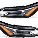 DRL Headlights Assembly Compatible with 2021 2022 2023 Rogue | w/Halogen Turn Light Upper Headlamp 26125-6RR0A 26120-6RR0A Left & Right