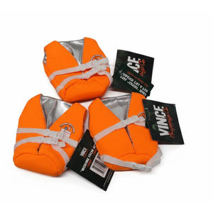 Set Of 3 Puffin Drinkwear orange Life Vest Jacket