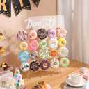 20 Peg Donut Display Stand Acrylic Reusable Donut Holder Board 17.7 x 15 Inch Doughnut Board for Dessert Table Doughnut Birthday Party Decorations for Grow up Party Wedding Bridal Shower