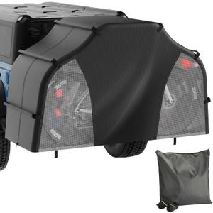 Bike Cover for Transport on Rack - Bike Cover for 3 or 4 Bikes on Rear Bike Rack, 300D Oxford Bicycle Cover Waterproof Outdoor Storage or Transportation for RV/ SUVS