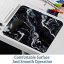 Small Mouse Pad Black Marble Texture Desk Pad, Comfortable Mouse Mat with Non-Slip Rubber Base, 8.3" x 9.8" Mousepad for Computer, Laptop, Game, Office & Home
