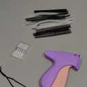 Handheld Micro Tagging Stitch Gun for Clothes - Quick Clothing Fixer - Mini Sewing Kit - Includes 6 Needle, 1000 Black Fasteners & 1000 White Fasteners (Purple)