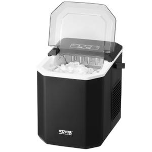 VEVOR Countertop Ice Maker, 9 Cubes Ready in 6 Mins, 26lbs in 24Hrs, Self-Cleaning Portable Ice Maker with Ice Scoop and Basket, Ice Machine with 2 Sizes Bullet Ice for Home Kitchen Office Bar Party VEVOR Countertop Ice Maker, 9 Cubes Ready in 6 Mins, 26lbs in 24Hrs, Self-Cleaning Portable Ice Maker with Ice Scoop and Basket, Ice Machine with 2 Sizes Bullet Ice for Home Kitchen Office Bar Party