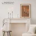 Black Candlestick Holders Taper: Tall Candle Holder Set of 3 Fireplace Mantle Decor Dinning Table Centerpiece Metal Candle Stand Halloween Decorations