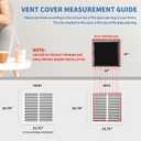 14x14 Vent Cover (Duct Opening Size), Air Return Vent Cover, AC Vent Cover, Cold Air Return Vent Cover, Flat Return Air Grilles, Outer Dimensions:15.75"W x 15.75"H (14"Wx14"H, Duct Opening)