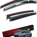 Sze Rain Guards Compatible with Ford Escape 2020-2025 Side Window Deflectors Anti-Rain Window Visors with Tape 304 Stainless Steel TrimNoise Reduction & All-Weather Protection Outside Channel-4pcs