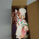 Soaoo 100 Pieces Christmas Peppermint Candy Hanging Ornaments Wood Christmas Tree Ornaments Set Lollipop Gingerbread Candy Cane Decorations with Rope Decorative Hanging Decorations for Xmas(Stylish)