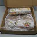 LUMIPAP Drum Lamp shades Set of 2,Flower And Bird Print Lamp Shades for Table Lamps Floor Lamp,13" Top X 13" Bottom X 10" High Large Fabric Lamp Shades,Easy Assembly Replacement Lampshades