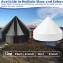Dock Piling Caps, Flat Top Design Piling Caps and Cone Style Pylon Cap for Marine Docks Post Pole, Marine Dock Flat/Coned Piling Cap Cover for Post Pole Pylon Pipe, 9.5 Inch