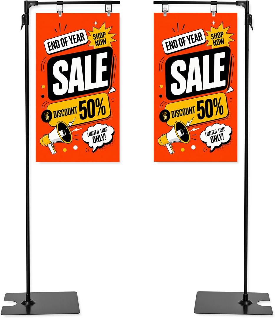 2 Pack Hanging Floor Poster Stand Sign Holder