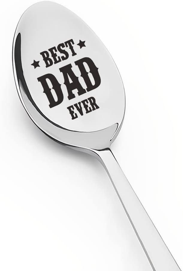Dad Father Gifts Spoon from Daughter Son Best Dad Ever Spoons for Dad Daddy Father's Day Gift for Dad Father Christmas Birthday Gifts for Daddy Dad Coffee Tea Spoons