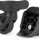 Zoofen Luggage Wheels Replacement Black Suitcase Wheels Replacement Suitcase Caster Wheels with 2 Screw Holes(Z-237)
