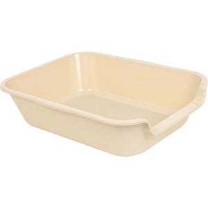 1 Pack Extra Large Dog Litter Box Pan Tray (ABS Material), Low Entry Jumbo Senior Litter Boxes for Multiple Kitten Big Cats, Pet Safe Indoor Dog Potty (Sandbeach, 20" L x 15" W)
