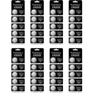 40 - CR2025 Battery 3v Lithium Button Cell Coin 2025 Batteries (40 Count (Pack of 8))