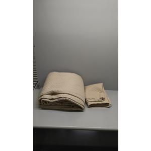 Beige Bed Set, 2 Pillowcases 38-24in. Cover 10-10ft