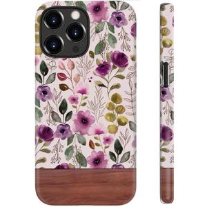 STARVIP for iPhone 16 Pro Max Case Cute – Wireless Charging Compatible – Dual-Layer Shockproof Protection with Stylish Wildflower Design – Protective Cover for Women - Custom Floral Wallpaper