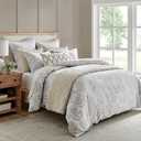Levtex Home English Forest Natural Reversible Full/Queen Comforter Set (90x94in) with 2 Pillowcases (26x20in) - Floral Bedding - Taupe, Grey - Cotton Full/Queen Size Comforter Set - Soft, Pre-Washed