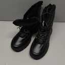 Rominz Womens Winter Snow Boots with Zipper Warm Fur Lined Mid Calf Ankle Booties for Women Comfortable Outdoor Anti Slip Boots (9, Black)