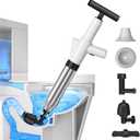 TheElves Toilet Plunger Heavy Duty, Air Pressure High Pressure Toilet Clog Remover Tool, Powerful All-Purpose Plunger for Bathroom Clog - White