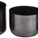 CosmoLiving by Cosmopolitan Metal Planter, Set of 3 9', 7', 6'H, Black, Large