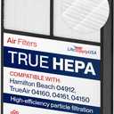 04912 True HEPA Filter Replacement Compatible with Hamilton Beach TrueAir Air Purifier Models 04160, 04161, 04150 by LifeSupplyUSA