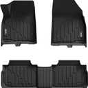 3W Cadillac XT5 Floor Mats Fit for 2016-2024 2025 Custom Fit Cadillac XT5 Accessories TPE All Weather Floor Liner for Cadillac XT5 1st and 2nd Row Full Set Car Liners Black