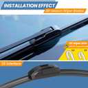 GSPSCN 2 Wipers For Chevrolet Impala 11-13Impala Limited 14-16 /Cadillac CTS 03-07SRX 04-09/Jaguar F-Type 14-20XK XKR 07-15XKR-S 12-15Original Windshield Wiper Blades 22"+21"(Set of 2)