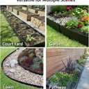 A ANLEOLIFE 20FT Galvanized Steel Landscape Edging, 6-Pack 40" L x 6" H Hammer-in Metal Garden Border with 10 Stakes for Lawn, Pathway, Flower Beds Black
