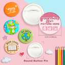 2026 Button Maker Machine 2.25 Inch (58mm), No Installation Required Pin Maker Kit for Button Making, DIY Pink Badge Maker Button Press with 30 Badge Supplies & Circle Cutter