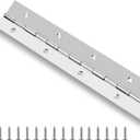 Piano Hinge 36 Inch Stainless Steel Continuous Hinge with Holes Heavy Duty Piano Hinge for Cabinets Boat Marine Door, 0.04" Leaf Thickness 1.2'' Open Width, Screw Included