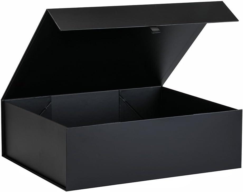 Extra Large Black Gift Box 19x16x6 Inches,Gift Boxs for Presents with Lid Magnetic Closure Collapsible,Groomsman Proposal Box,Birthday, Christmas,for Clothes and Large Gifts