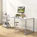 SHW Mission 48-Inch Home Office Computer Desk, White