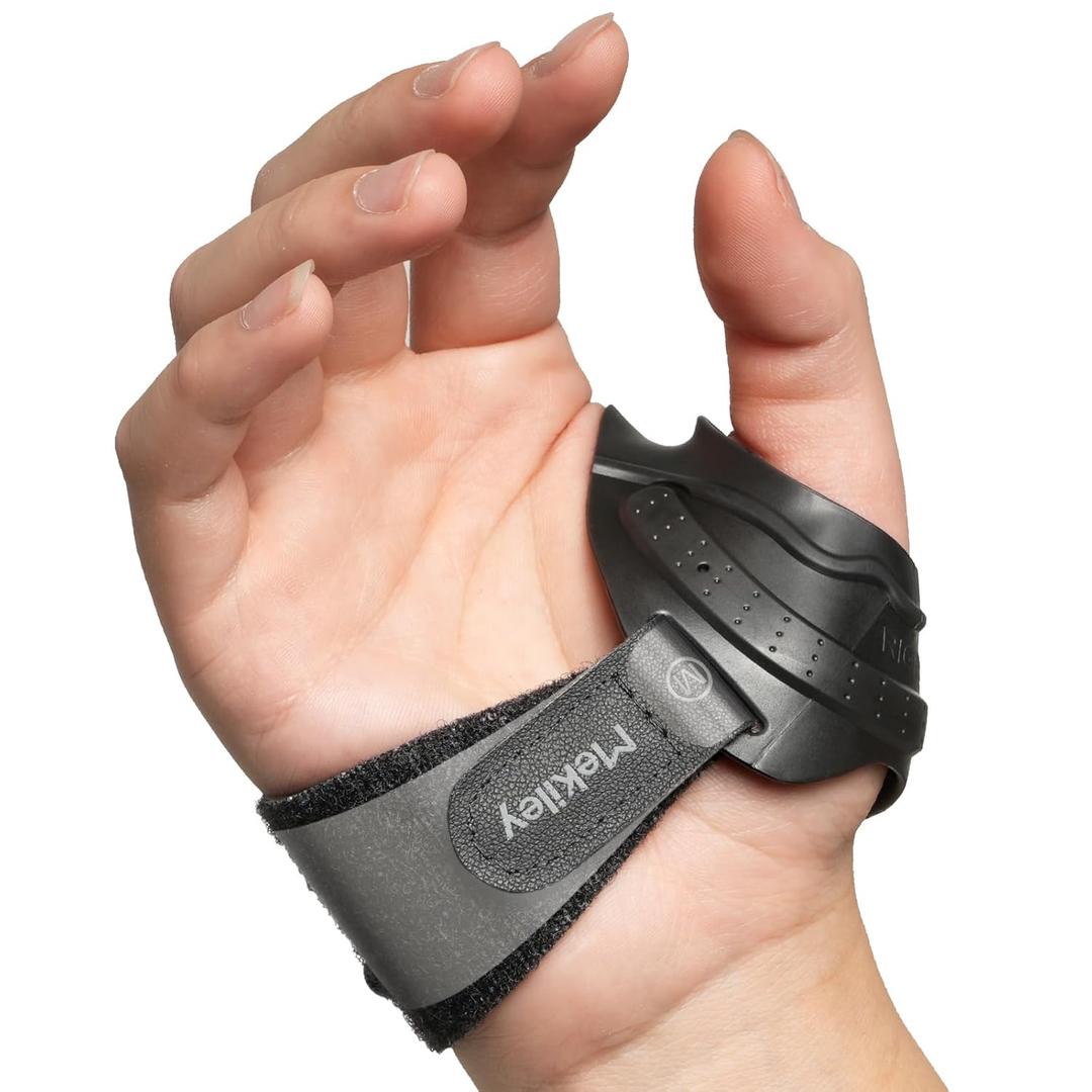 CMC Thumb Support Brace - with Firm Supportive Wrist Strap, Dual Density Thumb Brace Stabilizes CMC Joint, Pain Relief for Osteoarthritis for Women and Men (Black, Right Hand, L)