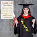 2 x Educated AF Graduation Sash with Gold foil, Black Class of 2025 Senior Graduation Sash, Congrats Grad Supplies, Graduation Party Decorations and Favors(Black+Gold)