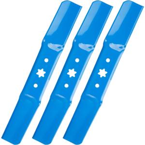 742-05052A 942-05052A Lawn Mower Blades 50 inch Deck for Troy Bilt MTD Cub Cadet XT1 LT50 ZT1 50 RZT 50 ZT2 50 High-Lift Blades for 942-05052 XT1 XT2 Enduro GT50 LX50 S50, 6 Point Star, 3 Pack (Blue)